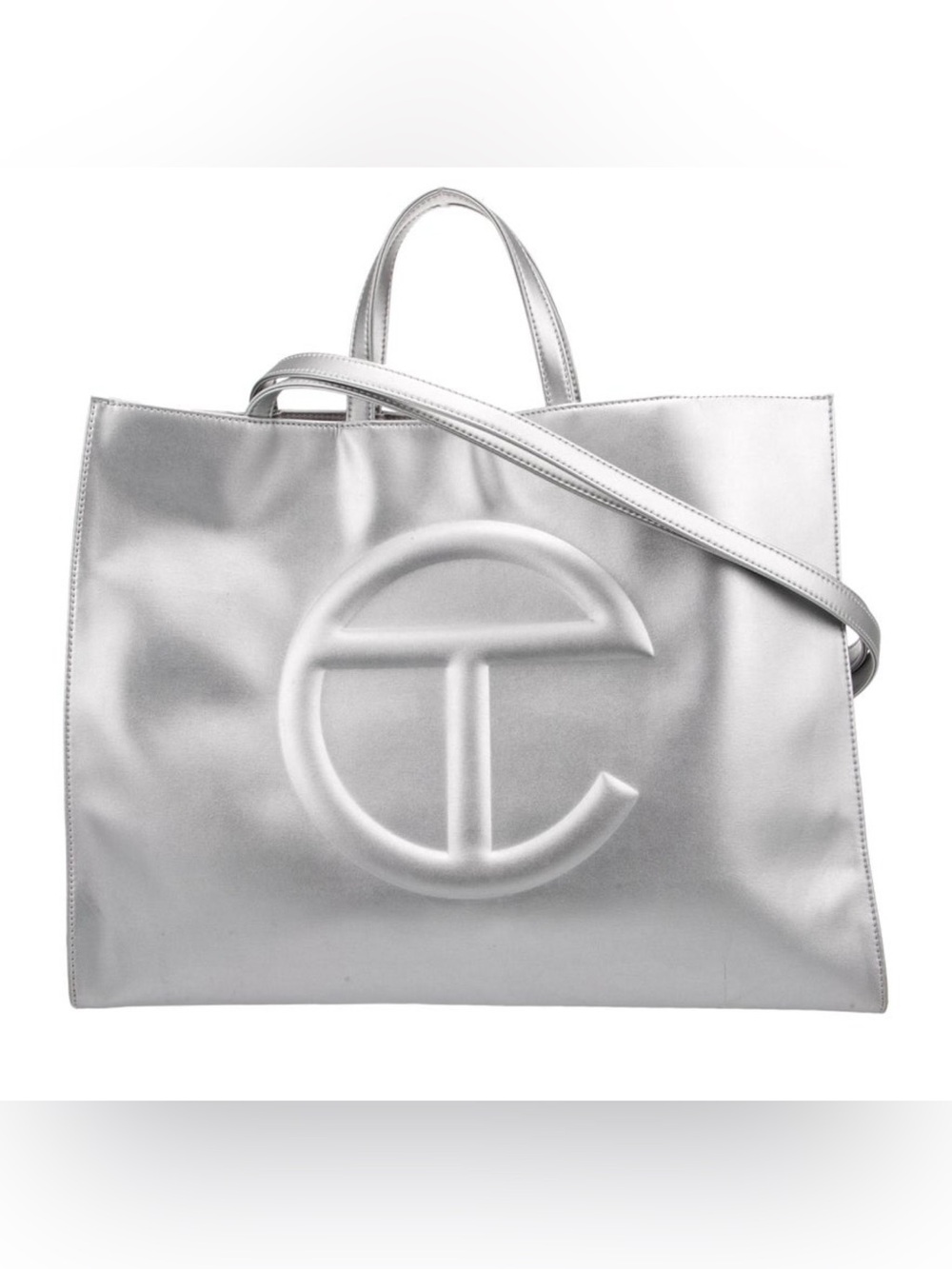 Telfar Large Silver Shopper